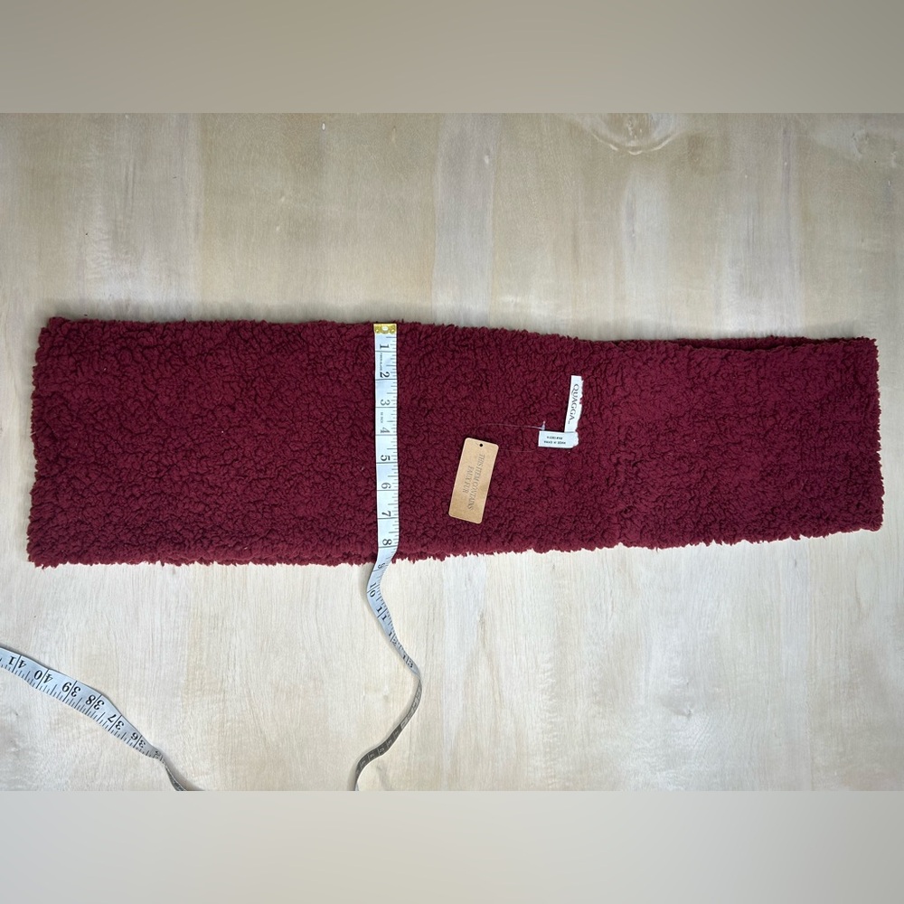 Cozy Burgundy Infinity Scarf (Faux Fur) - Picture 5 of 5